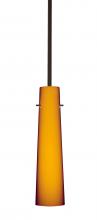  1TT-567480-LED-BR - Besa Camino Stem Pendant Bronze Amber Matte 1x5W LED