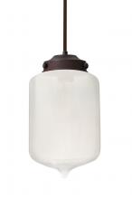 Besa Lighting 1TT-OLINFR-EDIL-BR - Besa Olin Stem Pendant Bronze Frost 1x4W LED Filament