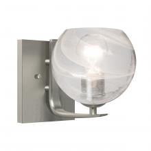  1WC-JILLYCL-SN - Besa, Jilly Vanity, Vapor Clear, Satin Nickel Finish, 1x60W Incandescent