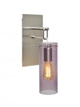  1WP-JUNI10PL-EDIL-SN - Besa Juni 10 Wall Pendant, Plum Bubble, Satin Nickel Finish, 1x4W LED Filament