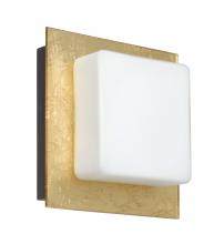  1WS-7735GF-BR - Besa Wall Alex Bronze Opal/Gold Foil 1x50W G9