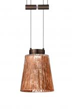  1XA-5125CF-BR - Besa Pendant Nico 4 Bronze Stone Copper Foil 1x35W Halogen