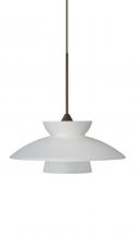  1XC-271825-BR - Besa Pendant Trilo 7 Bronze Frost 1x50W Halogen