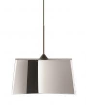  1XC-6773MR-BR - Besa Groove Pendant Mirror-Frost Bronze 1x50W Halogen