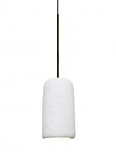  1XC-GLIDEWH-LED-BR - Besa Glide Cord Pendant, White, Bronze Finish, 1x2W LED