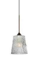  1XT-512500-LED-BR - Besa Pendant Nico 4 Bronze Clear Stone 1x5W LED