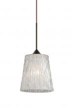  1XT-5125GL-BR - Besa Pendant Nico 4 Bronze Stone Glitter 1x35W Halogen