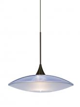  1XT-6294BL-LED-BR - Besa Pendant Spazio Bronze Blue/Frost 1x5W LED