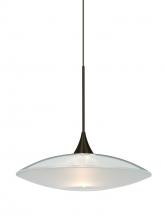  1XT-6294CL-LED-BR - Besa Pendant Spazio Bronze Clear/Frost 1x5W LED