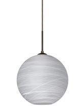  1JT-COCO1060-LED-BR - Besa Coco 10 Pendant, Cocoon, Bronze Finish, 1x9W LED