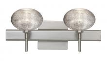  2SW-5612GL-LED-SN-SQ - Besa Wall With SQ Canopy Lasso Satin Nickel Glitter 2x5W LED