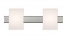  2SW-TITO07-SN - Besa, Tito Vanity, Opal Matte, Satin Nickel Finish, 2x40W Halogen