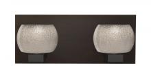  2WF-KENOSM-LED-BR - Besa, Keno Vanity, Smoke Sand, Bronze Finish, 2x3W LED