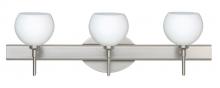  3SW-565807-LED-SN - Besa Wall Palla 5 Satin Nickel Opal Matte 3x5W LED