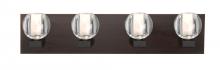  4WF-BOCACL-BR - Besa, Boca Vanity, Clear, Bronze Finish, 4x40W Halogen