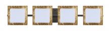  4WS-7735GF-BR - Besa Wall Alex Bronze Opal/Gold Foil 4x50W G9