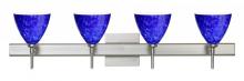  4SW-177986-LED-SN-SQ - Besa Wall With SQ Canopy Mia Satin Nickel Blue Cloud 4x5W LED