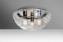  906361C-EDI - Besa Ceiling Wave 15 Clear 3x40W Edison