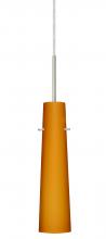  B-567480-LED-SN - Besa Camino Pendant For Multiport Canopy Satin Nickel Amber Matte 1x5W LED