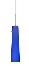  B-5674CM-LED-SN - Besa Camino Pendant For Multiport Canopy Satin Nickel Cobalt Blue Matte 1x5W LED