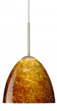  B-757218-LED-SN - Besa Sasha LED Pendant For Multiport Canopy B Amber Cloud Satin Nickel 1x9W LED