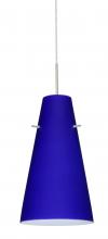  J-4124CM-SN - Besa Cierro Pendant For Multiport Canopy Satin Nickel Cobalt Blue Matte 1x100W Medium