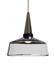  J-BARON10BK-LED-BR - Besa, Baron 10 Cord Pendant for Mulitport Canopy, Black/Clear, Bronze Finish, 1x9W LE