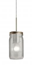  J-MILO4WF-SN - Besa Pendant For Multiport Canopy Milo 4 Satin Nickel White Frost 1x40W Medium Base A