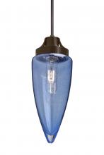  J-SULUBL-BR - Besa, Sulu Cord Pendant For Multiport Canopy, Blue Bubble, Bronze Finish, 1x60W Mediu