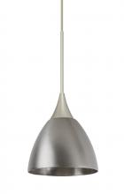  RXP-1858MN-LED-SN - Besa Divi Pendant, Metal Satin Nickel, Satin Nickel, 1x9W LED