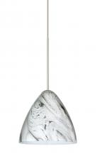  X-1779MG-LED-SN - Besa Pendant For Multport Canopy Mia Satin Nickel Marble Grigio 1x5W LED