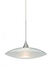  X-6294CL-SN - Besa Pendant For Multiport Canopy Spazio Satin Nickel Clear/Frost 1x50W Halogen