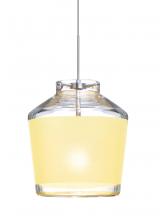  X-PIC6CR-SN - Besa Pendant For Multiport Canopy Pica 6 Satin Nickel Creme Sand 1x50W Halogen