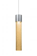  X-WAND12GD-LED-SN - Besa, Wanda 12 Cord Pendant For Multiport Canopy, Gold Bubble, Satin Nickel Finish, 1