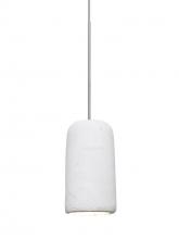  XP-GLIDEWH-LED-SN - Besa Glide Cord Pendant, White, Satin Nickel Finish, 1x2W LED