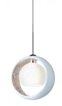  1XP-4293SF-BR - Besa Pendant Pogo Bronze White/Inner Silver 1x35W Halogen