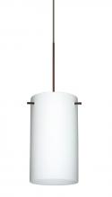  1XC-440407-BR - Besa Stilo 7 Pendant Bronze Opal Matte 1x50W Halogen