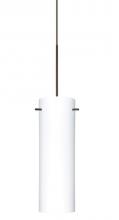  1XC-493007-BR - Besa Copa Pendant, Opal Matte, Bronze, 1x50W Halogen