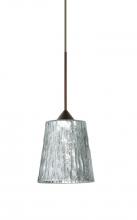  1XP-5125SF-BR - Besa Pendant Nico 4 Bronze Stone Silver Foil 1x35W Halogen