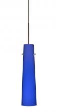  1XC-5674CM-BR - Besa Camino Pendant Bronze Cobalt Blue Matte 1x50W Halogen