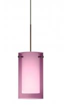  1XP-A44007-BR - Besa Pendant Pahu 4 Bronze Transparent Amethyst/Opal 1x35W Halogen