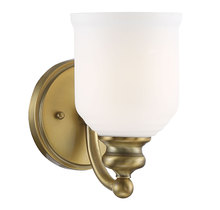  9-6836-1-322 - Melrose 1-Light Wall Sconce in Warm Brass