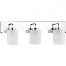  P300329-015 - Merry Collection Three-Light Polished Chrome and Etched Glass Transitional Style Bath Vanity Wall Li