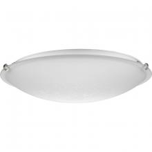  P350179-009 - Linen Dome 20-1/4" Four-Light Transitional Brushed Nickel Etched Linen Glass Flush-Mount Light