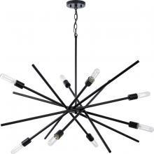  P400109-31M - Astra Collection Eight-Light 42" Matte Black Modern Chandelier