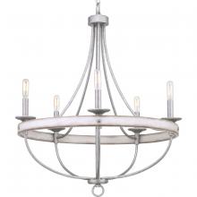  P400158-141 - Gulliver Collection Five-Light Galvanized Finish Coastal Chandelier Light