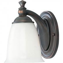  P3027-74 - Victorian Collection One-Light Venetian Bronze White Opal Glass Farmhouse Bath Vanity Light