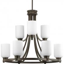  P4663-20 - Orbitz Collection Nine-Light, Two-Tier Chandelier