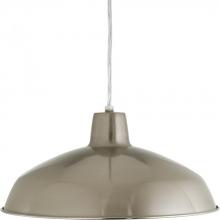  P5094-0930K9 - Metal Shade LED Collection Brushed Nickel Spun Metal Shade Farmhouse Pendant Light