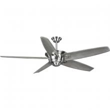  P2560-09WW - Caleb Collection 68-Inch 5-Blade Brushed Nickel AC Motor Transitional Ceiling Fan